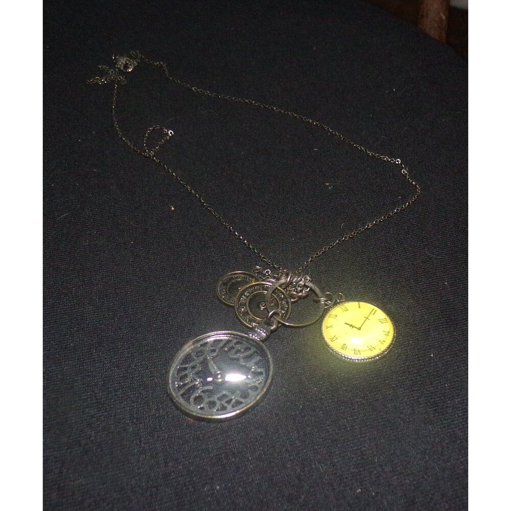 Vintage Steampunk Clock Necklace Fashion Jewelry